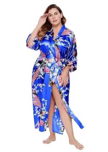 Royal Serenity - Sapphire Bloom | Kimono