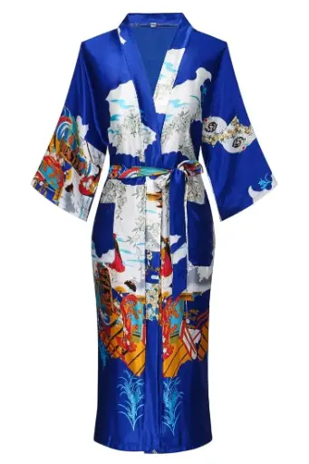 Valennia | Majestic Blue Silk Kimono 