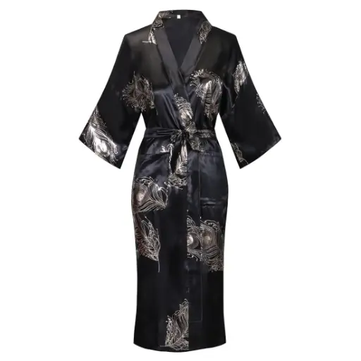 Valennia | Elegant Silk Embroiderd Kimono 