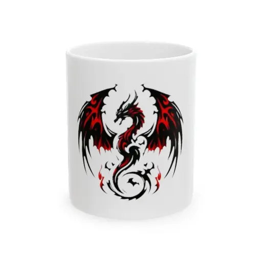 Blazing Dragon Ceramic Mug