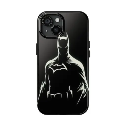 Batman iPhone 15 Case | Black and White Design