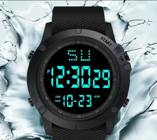 Mxlfdc | Waterproof LED Black Digital Watch
