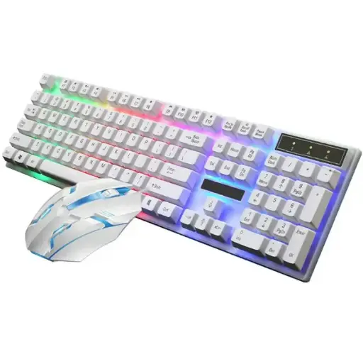LOVSKOO | Wired Gaming mouse and keyboard | White 