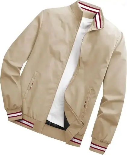 TAGAS | Desert Calm | Beige Casual Bomber Jacket