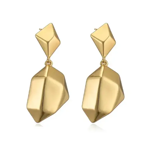 Geometric Gold | Drop Earrings
