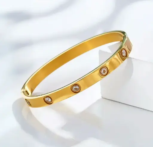 Gold-Plated Stainless Steel Zircon | Bracelet