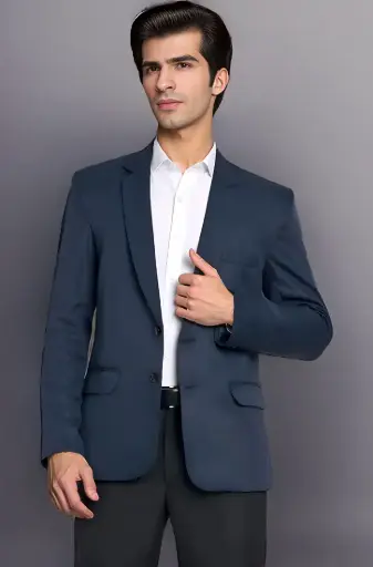 RAYMOND | Classic Cut Dark Blue Slim-Fit Blazer 