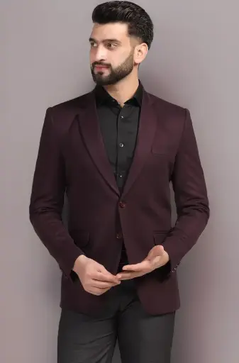 TAHVO | Rich Maroon Semi-Formal Blazer