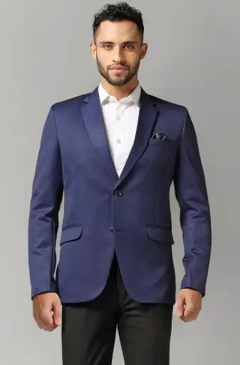 TAHVO | Navy Blue Slim Fit Formal Blazer