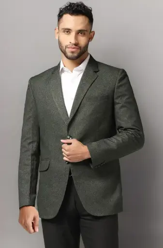 TAHVO | Olive Textured Classic Blazer