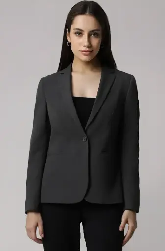 VAN HEUSEN | Smoky Charcoal One-Button Blazer