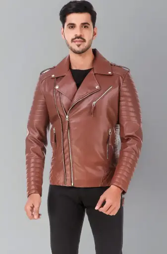 LEATHER RETAIL | Faux | Lightweight Leather Jacket | Brown