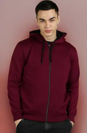 Alan Jones | Crimson Core | Wine Red Hooded Jacket