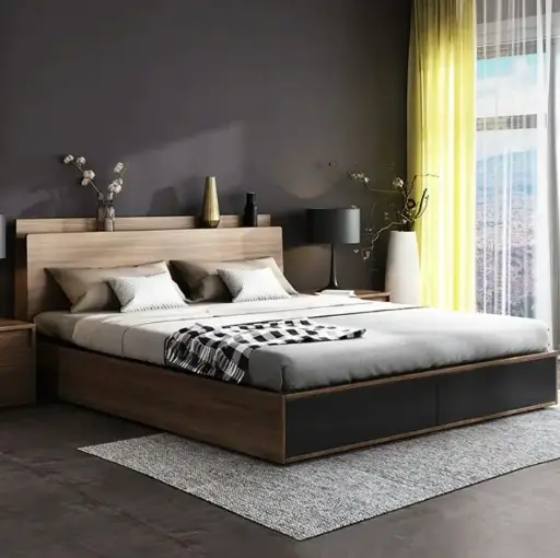 Luxury Furniture | Modern Design Elevated Storage Wooden | Bed Frame