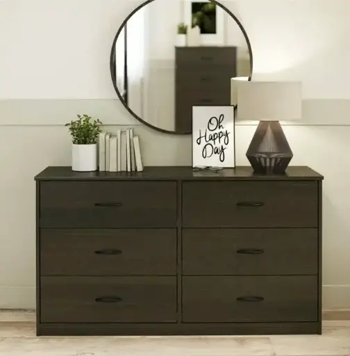 Classic Espresso Brown Wooden Storage Drawer
