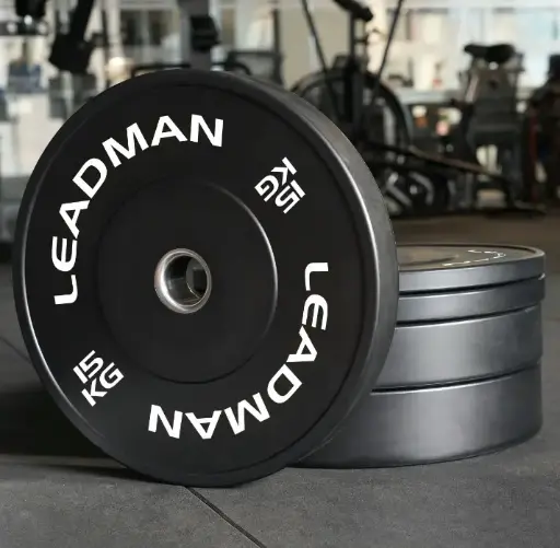 LEADMAN | Weightlifting Barbell Bumper Plates | 15 Kg