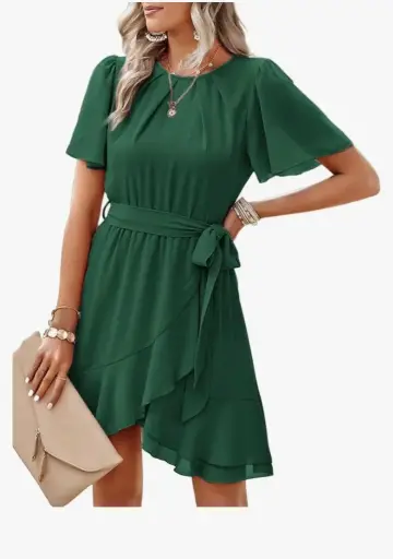 Emerald Breeze | Ruffle Dress