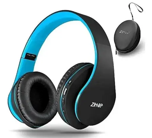 ZIHNIC | Foldable Bluetooth Headphones | Black-Blue