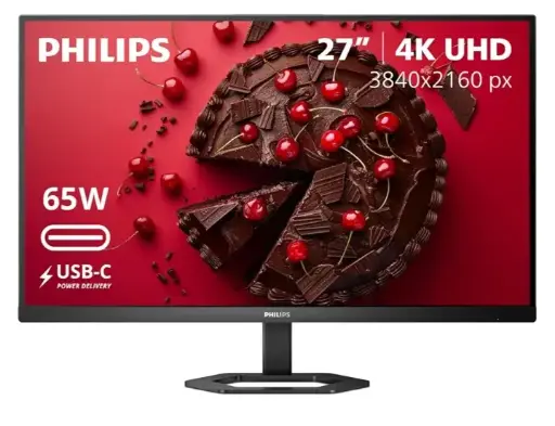 Philips | 27E1N5900R 27-inch 4K UHD IPS Monitor with HDR400 VESA Mount HDMI VGA USB-C Adaptive Sync