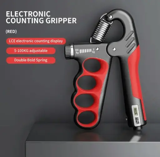 Adjustable Finger Strengthening |  Hand Gripper with Electronic Counting Display