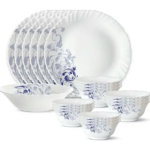 Lahara Blue Eve Silk Dinner Set