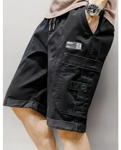LYMIO | Man's cotton Black Shorts