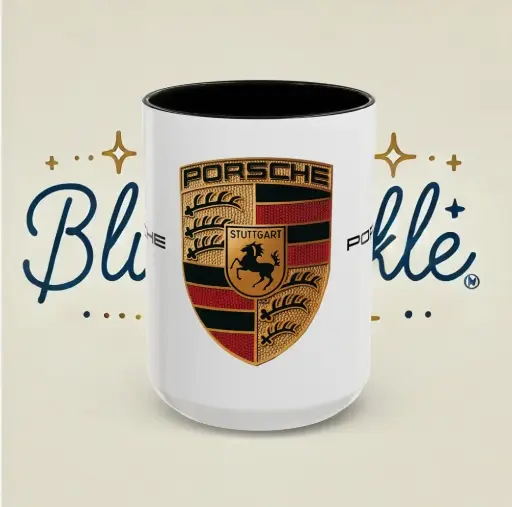 Porsche Black Ceramic Mug