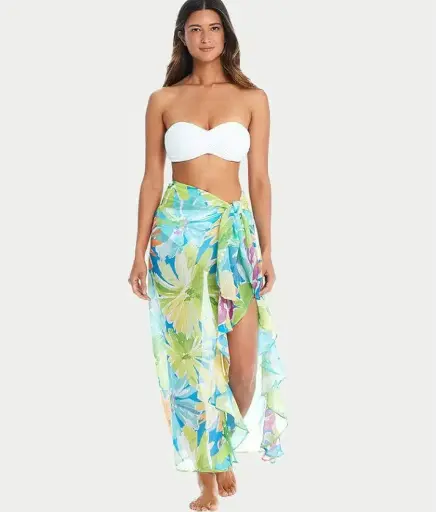 COOL AND CASUAL | Floral Printed Multicolored Beach Wrap up Swimwear for Womens