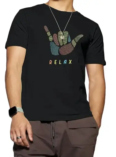 Men's Regular Fit Round-Neck Cotton Graphic Printed T-Shirt