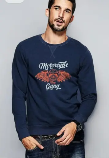 FENIDEAZ | Biker's Bolt Men's Cotton Graphic Printed | Sweatshirt