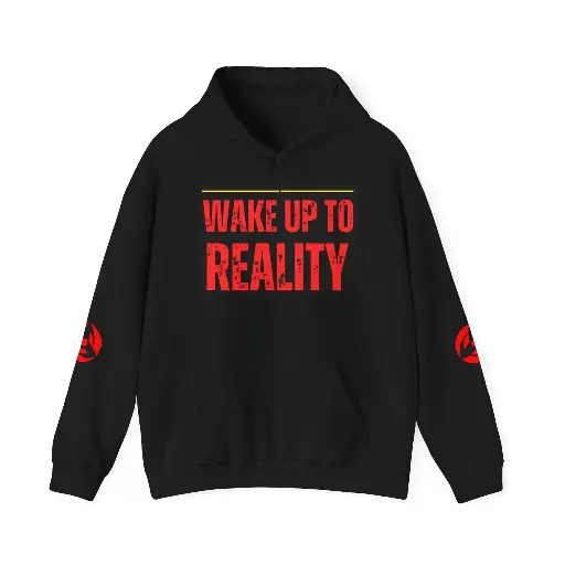 WAKE UP TO REALITY | Black | Anime Hoodie