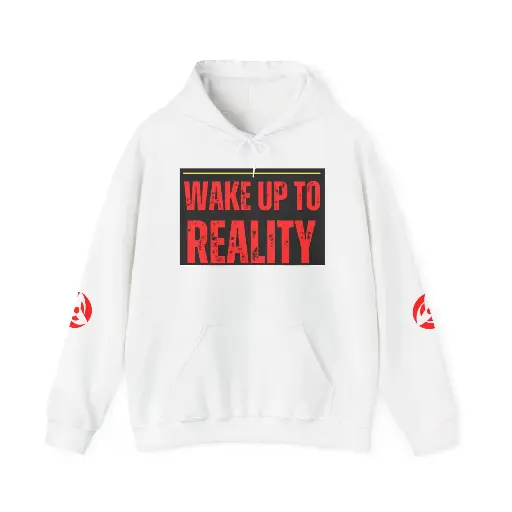 WAKE UP TO REALITY | White | Anime Hoodie
