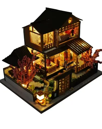 Miniature Wooden Japanese Style Villa