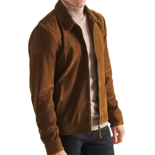 Tan Voyager | Classic Suede Leather Jacket