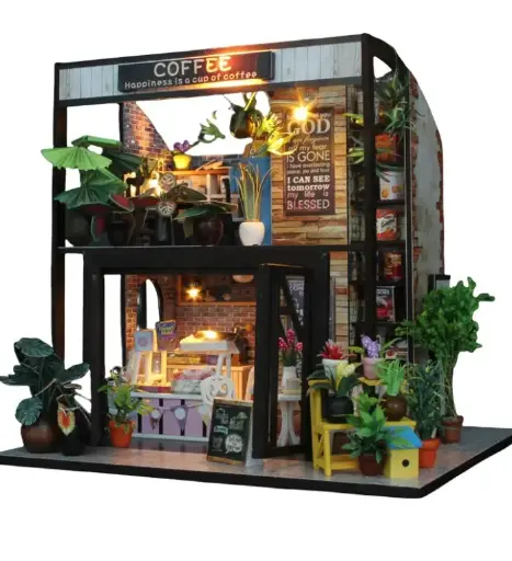 Charming Coffee Shop Miniature DIY Kit