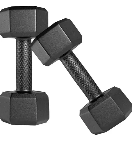 Amazon Brand —Symactive PVC Hexagon Shaped Dumbbell Set