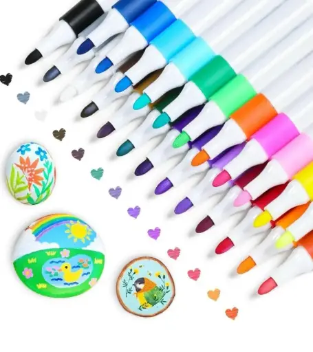 Amitasha 24-Shade Acrylic Marker Pen Set