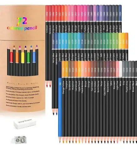 Wynhard 72-Color Oil-Based Drawing Pencils Set