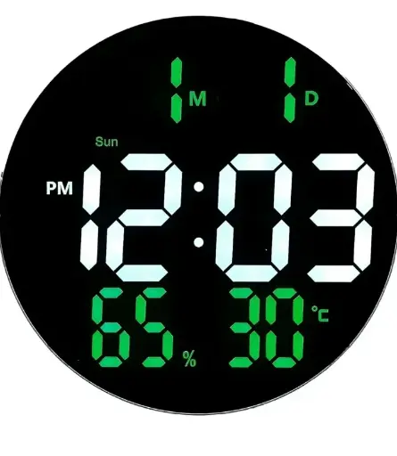 UMI | 10 Inch Remote Controlled Plastic Digital | Wall Clock