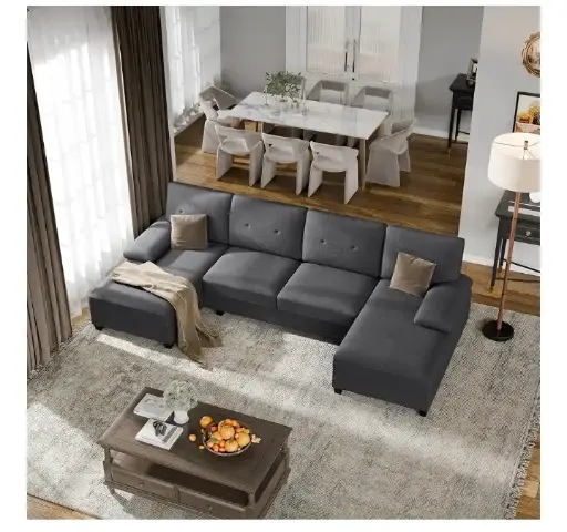 Walsunny | U-Shaped Modular Living Room Sofa Set 