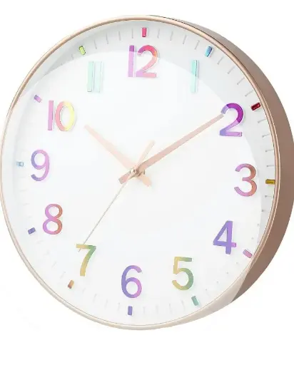 TEKCOOL | 12-inch Silent Quartz | Wall Clock
