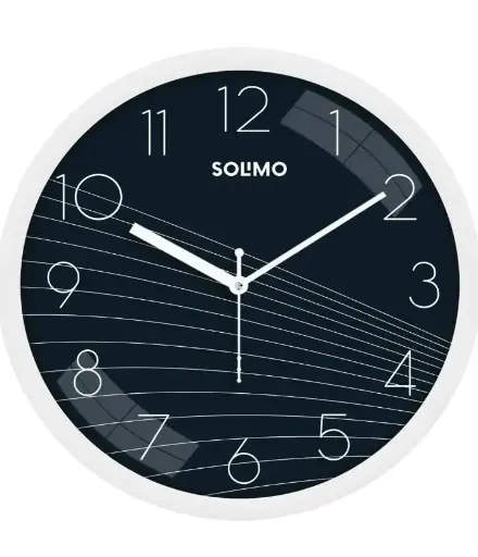 Solimo | 11-inch stylish blue and white 
| classic clock