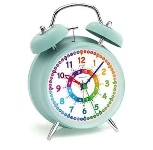 Peakeep Loud Analog | Alarm Clock | Aqua Color
