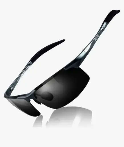 DUCO | Men's Sports Polarized | Black Sunglasses