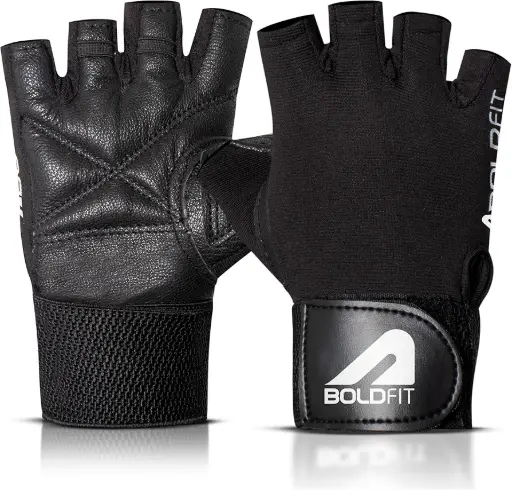 BoldFit | Wrist Support Gym Gloves | Black