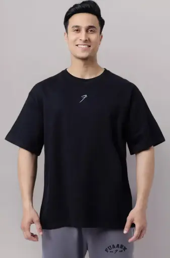 FUARK | Street Fit Cotton Blend Oversized Black | T-Shirt 
