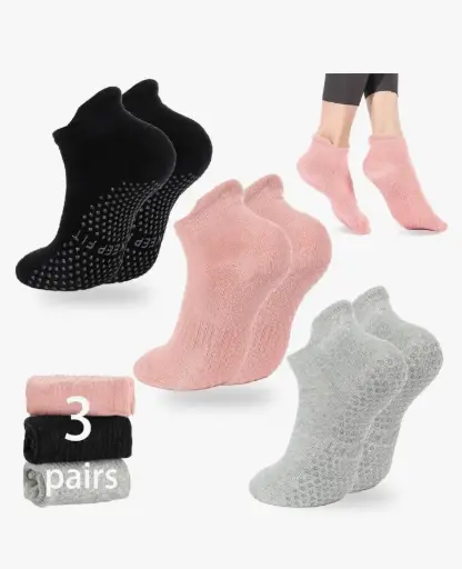 Grip Pilates Non Slip Athletic Yoga Socks