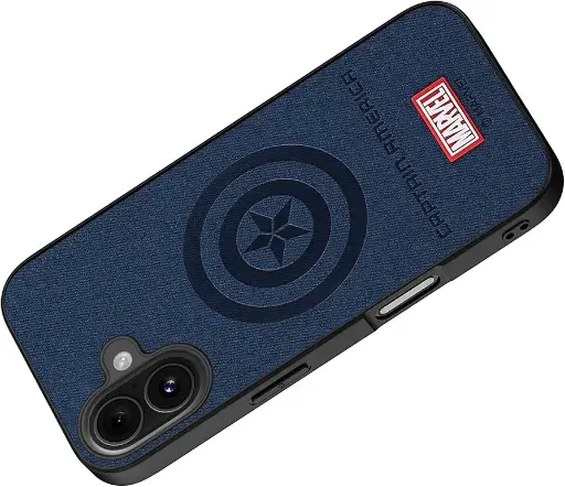 Captain America Blue Leather Case For iPhone 16