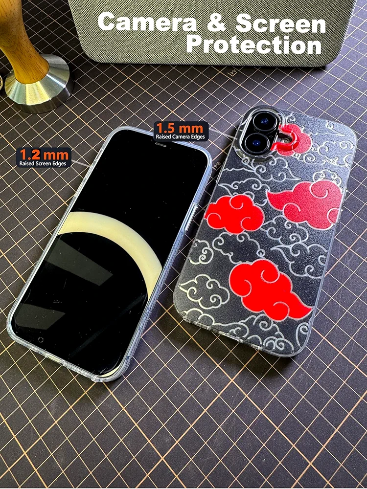 Akatsuki iPhone 16 Case | 3D Silver Effect IMD Laser Shockproof Protective Cover