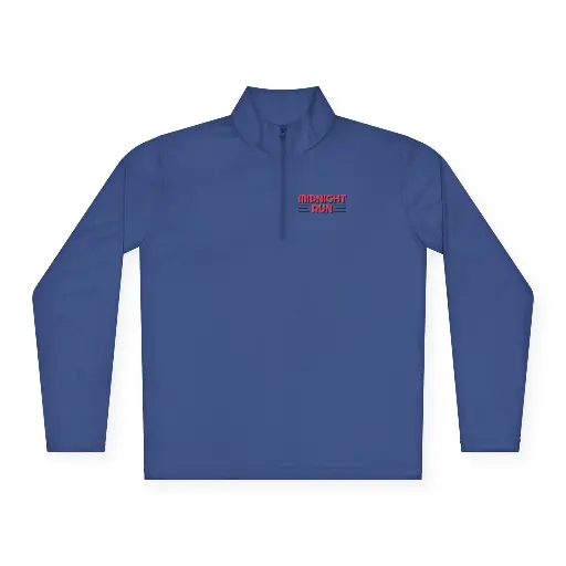 Blue | unisex quarter zip pull over